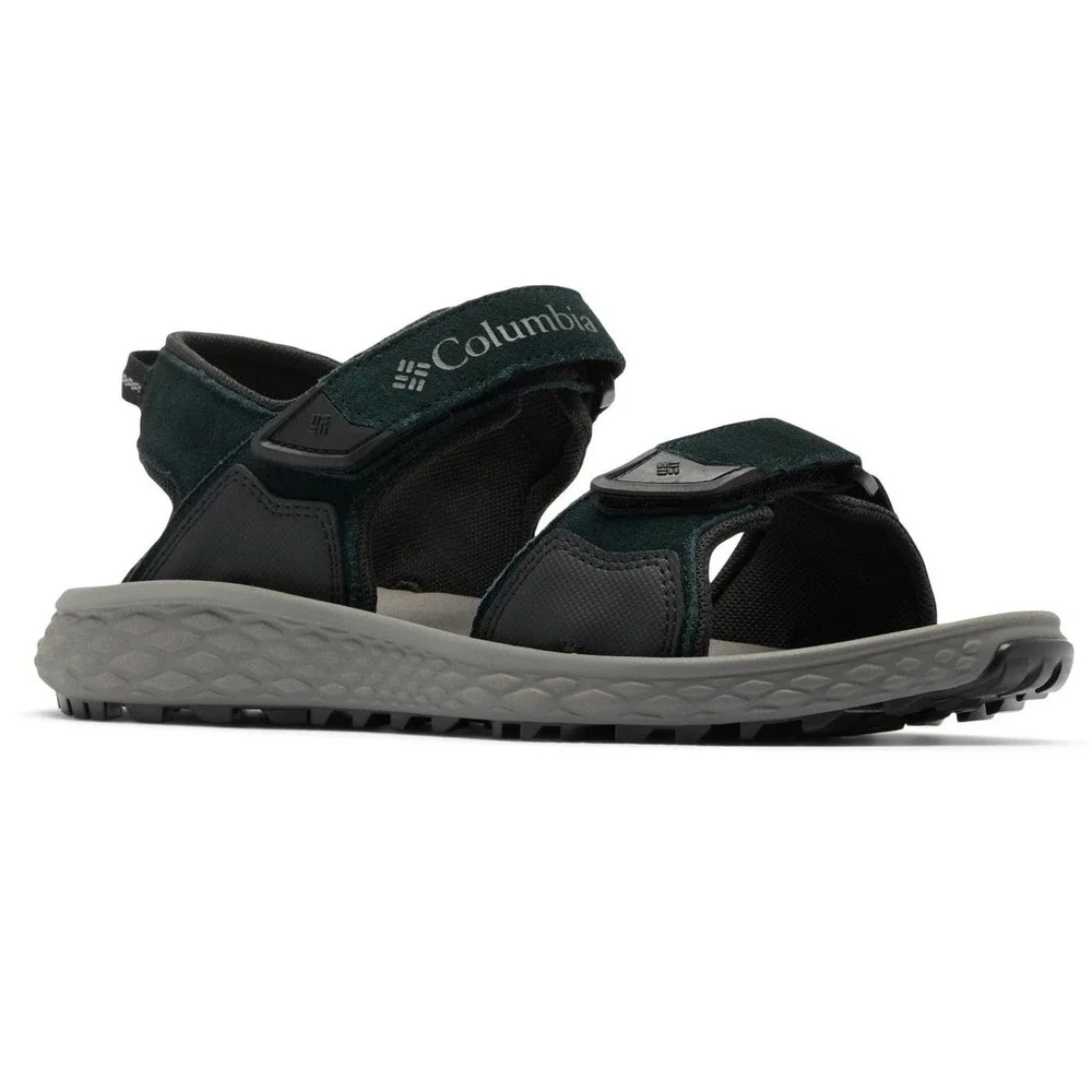 Columbia Konos Hiker 2-Strap Sandals Mens 7 Black Titanium II Outdoor Shoes NEW